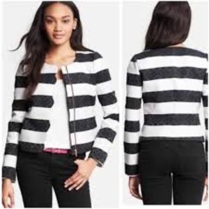 BANANA  republic scalloped striped parisian jacket